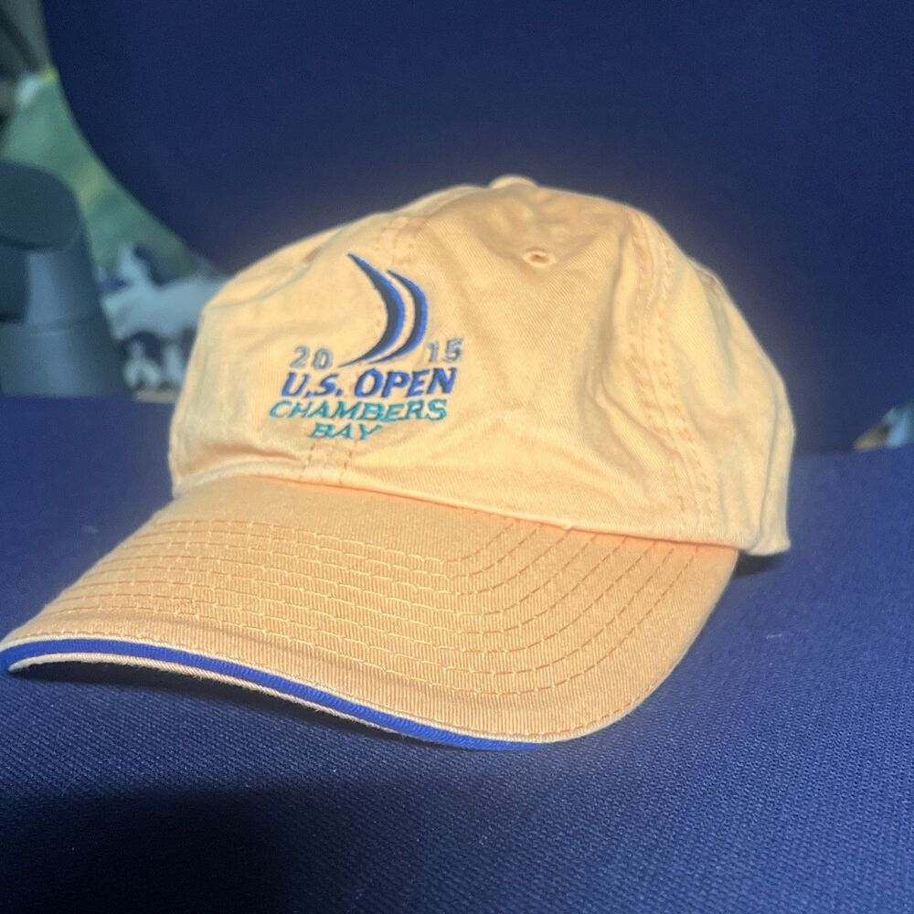 USGA Baseball Cap 2015 US Open Chambers Bay USGA Member Tangerine Strapback Golf